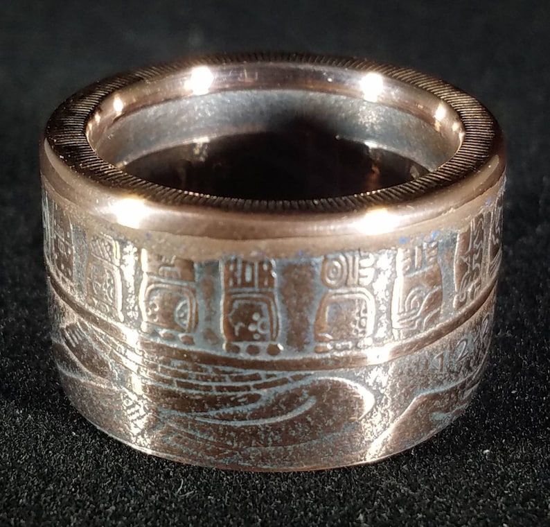 Mayan Calendar 1 oz Copper Coin Ring