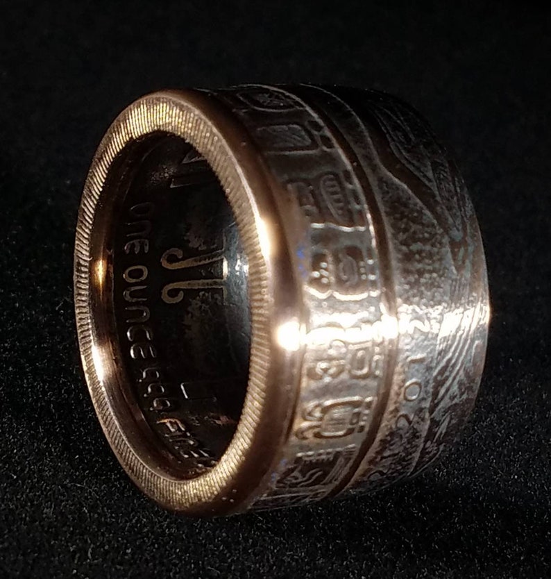 Mayan Calendar 1 oz Copper Coin Ring