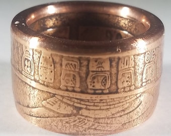 Mayan Calendar 1 oz Copper Coin Ring