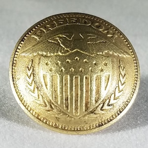 Freedom Eagle Token Button Pin
