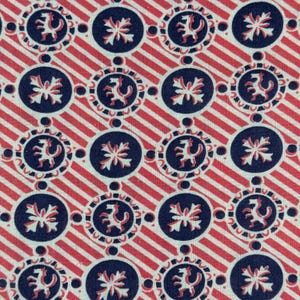40s Feedsack FQ Vintage Feed Sack Flour Sack Cotton Quilt Fabric Red Novelty