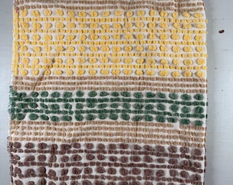 Manta de chenilla vintage 41 x 14 Cortador de piezas de acolchado Recuperación Reciclaje Costura lenta Diario de recortes Tela de algodón Manualidades Acolchado Costura