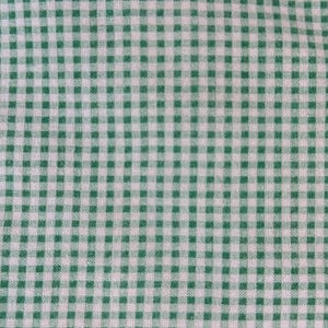 40s 3/4 Feedsack Feed Sack Flour Sack Cotton Quilt Fabric Slow Stitch Junk Journal 1/8” Green Gingham