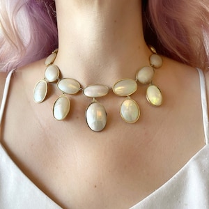 Georgian Coque de Perle Fringe Riviere Necklace