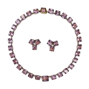 Georgian Light Purple Paste &#39;Amethyst&#39; Riviere Necklace
