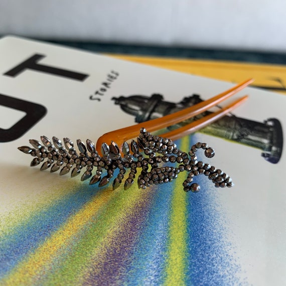 Georgian Cut Steel Hair Pin - image 1