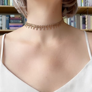Victorian Etruscan Revival Gold Choker Necklace