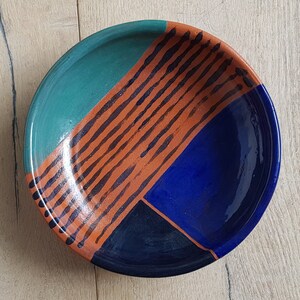 Blue, Green and Black Ceramic Bowl, Handmade Pottery, Passover Gift,  Ramen/ Salad Serving Bowl, Pottery Gift, Kitchenware Pottery,
