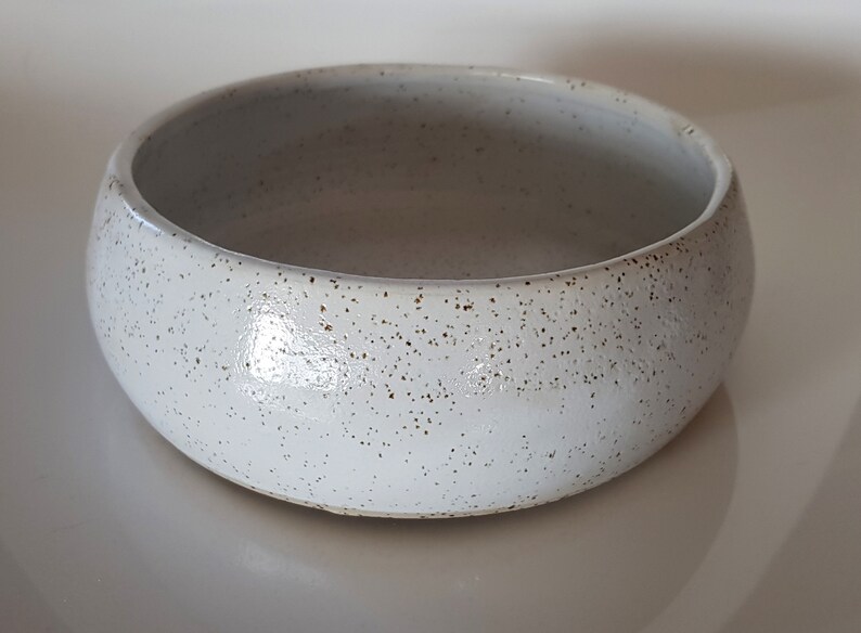 large bowl Christmas gift Serving ceramic bowl Pottery gift Stoneware dish White Salad bowl Handmade bowl Housewarming present