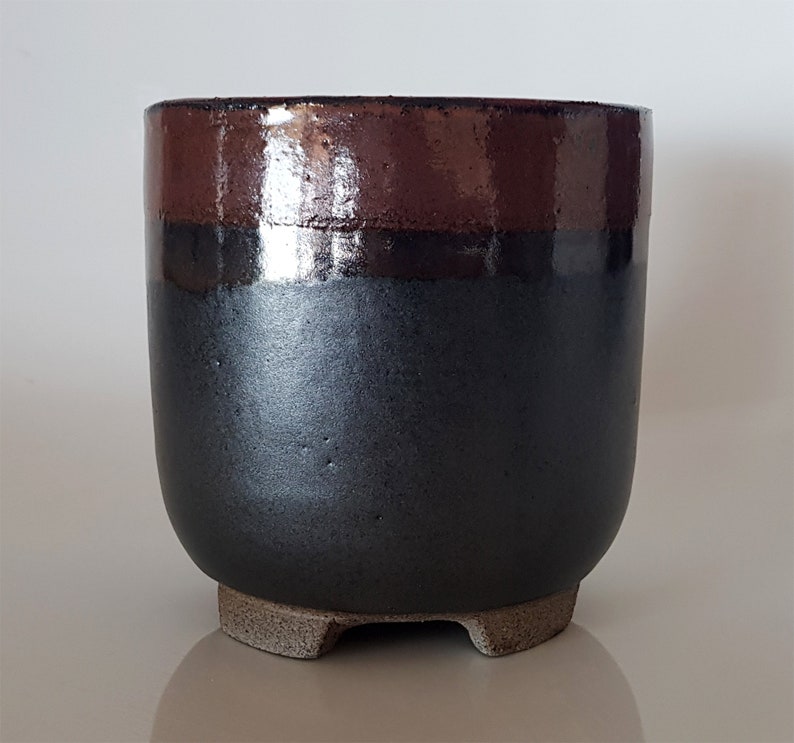 Cylinder Ceramic Vase, Black Flower Vase, Thrown Pottery, Pottery Vase