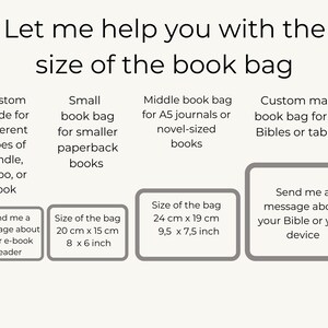 Book Bag, Custom Bible Cover, Bible Bag, Book Sleeve with Closure and pocket, Padded Book Pouch, Fabric Book Cover, Paperback Book Protector image 6
