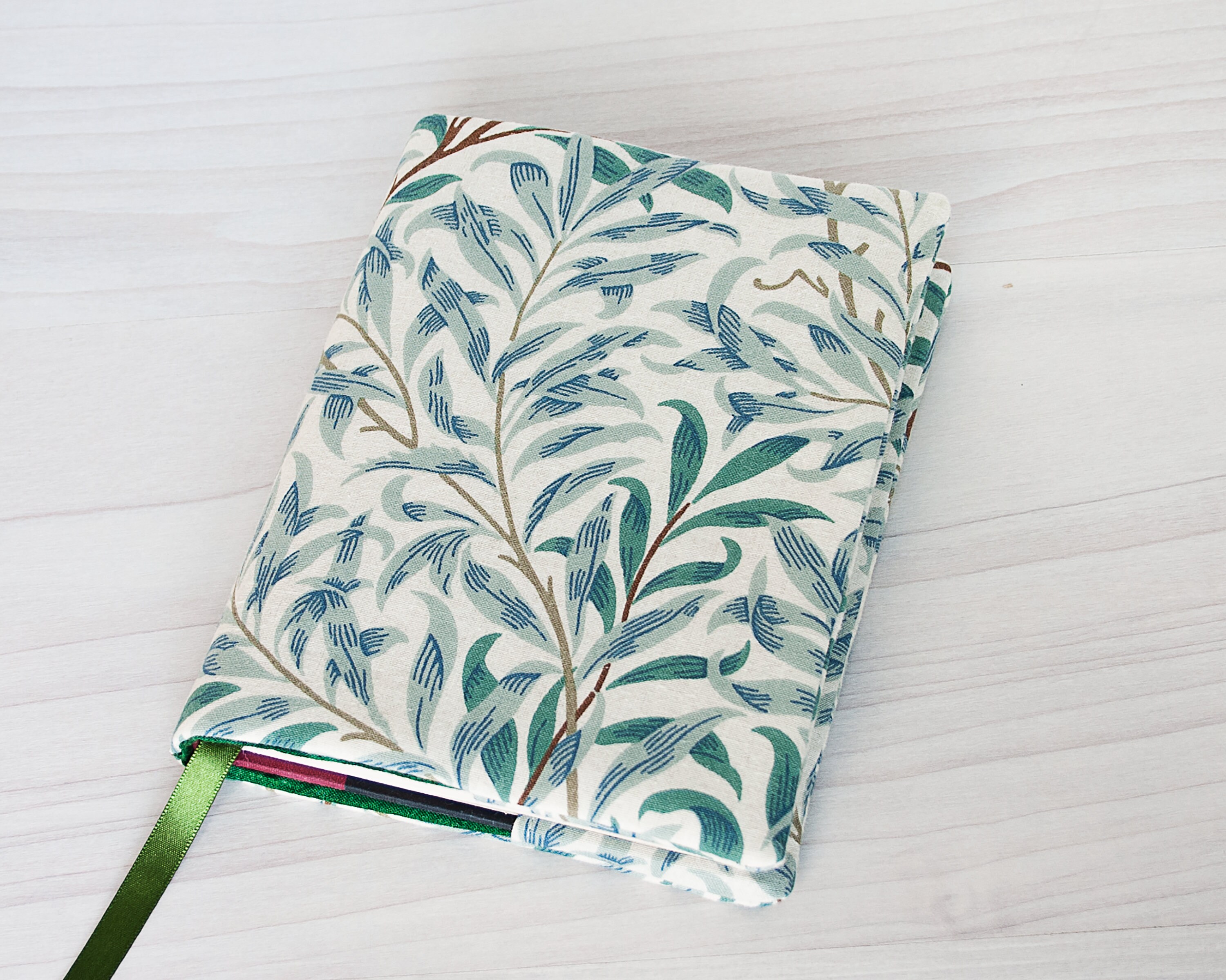 Zipper Pocket A5 Notebook Cover, Willow Bough Fabric Journal