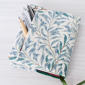Zipper Pocket A5 Notebook Cover, Willow Bough Fabric Journal Zipper Pocket A5 Notebook Cover, Willow Bough Fabric Journal