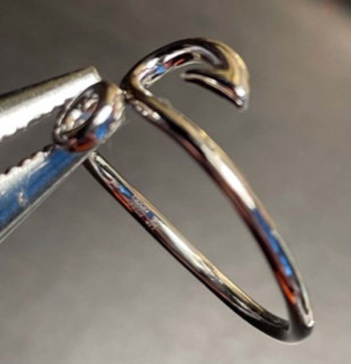 Sterling Silver Fish Hook Ring Adjustable up to Size 8 Etsy