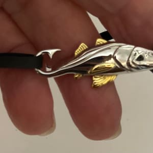 Sterling Snook adjustable leather bracelet. Time to get your Snook on!! Our Brand New Original design. Special Introductory price!