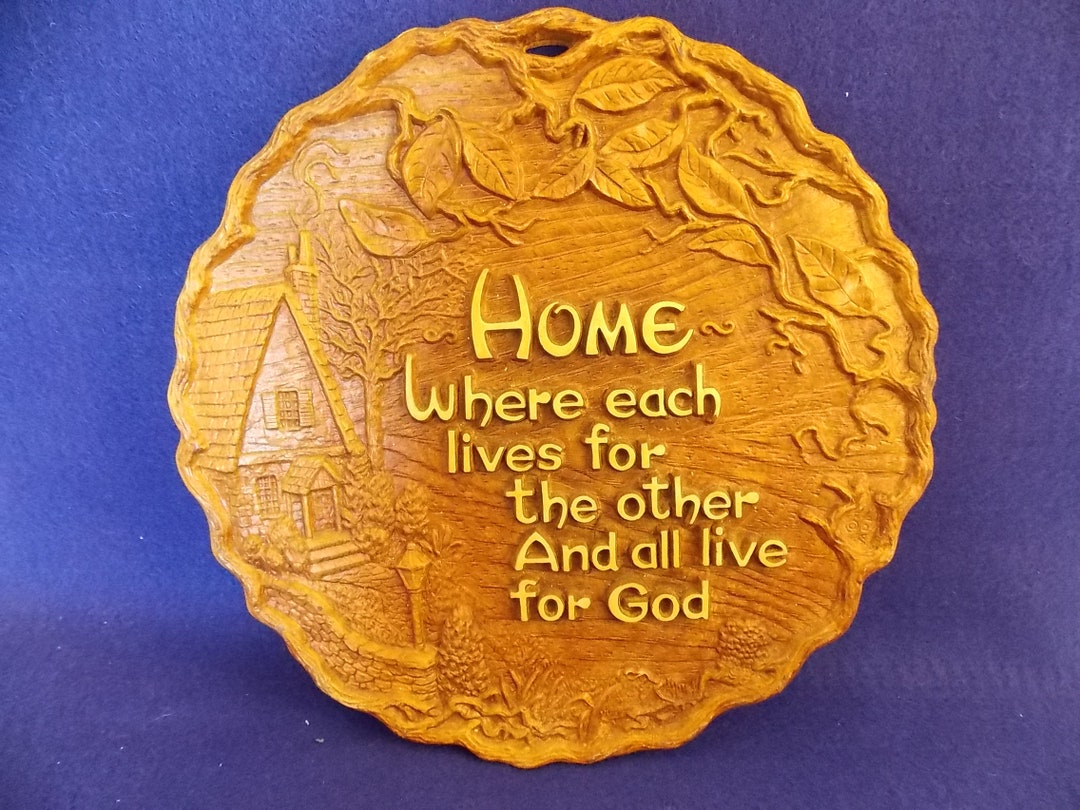 Vintage home Plaque Marked Multi Products USA Old Acrylic Christian Decor Etsy