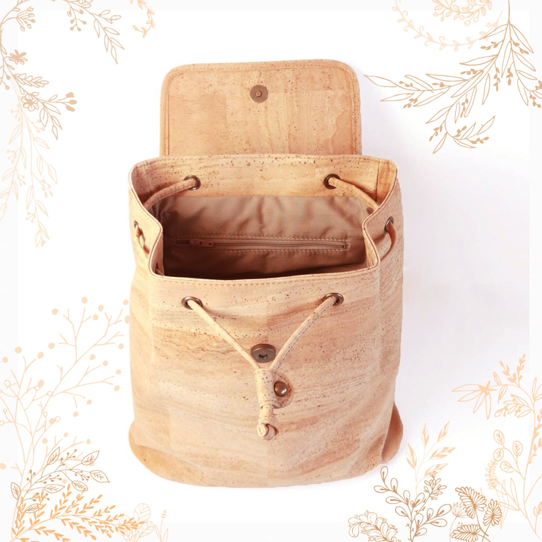 ARTELUSA Cork Backpack. Vegan-friendly. Yok Cork Shop - Etsy display picture 2