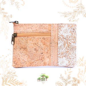 Porte monnaie en écorce de liège naturelle. Cuir végétal vegan friendly. Boutique Yok Cork