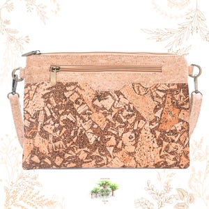 Sac marron en tissu de liège. Adapté au véganisme. YOKCORK