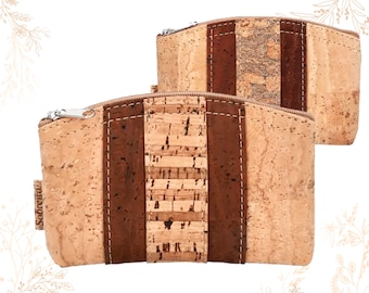 Brown natural cork wallet. YOK CORK Shop
