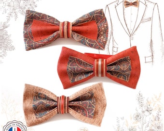 Brown cork bow tie. Eco-responsible crafts YOK CORK