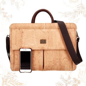 Natural cork satchel. Eco-responsible creation. Shop YOK CORK image 2