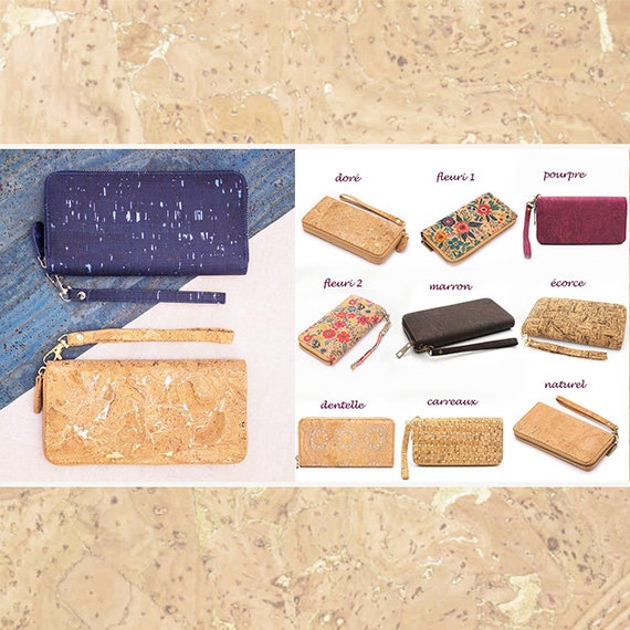 Women's Cork Bark Wallet. Color of Your Choice. Vegetable - Etsy Sweden