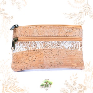 Porte monnaie en écorce de liège naturelle. Cuir végétal vegan friendly. Boutique Yok Cork