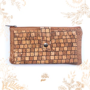 Portefeuille en écorce de liège naturelle. Cuir végétal vegan friendly. Boutique YOK CORK