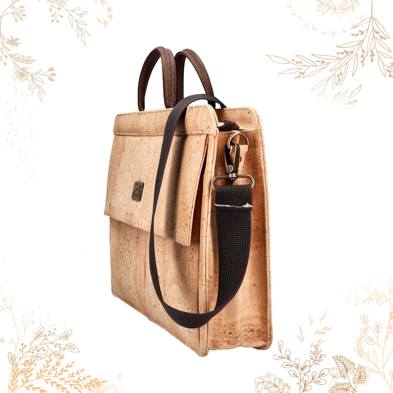 Natural cork satchel. Eco-responsible creation. Shop YOK CORK image 6