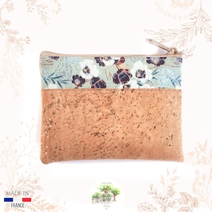 Porte monnaie en liège. Cuir végétal. Adapté au véganisme. Artisanat YOK CORK