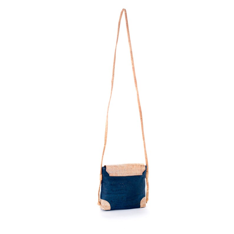 Shop YOKCORK Eco-responsible crafts Small bag made of blue cork bark Adapted to veganism