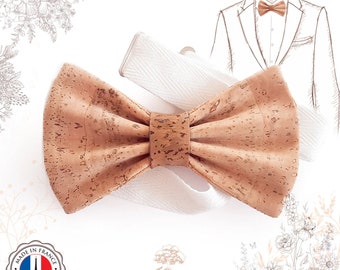 Brown cork bow tie. Eco-responsible crafts YOK CORK