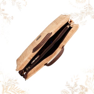Natural cork satchel. Eco-responsible creation. Shop YOK CORK image 7