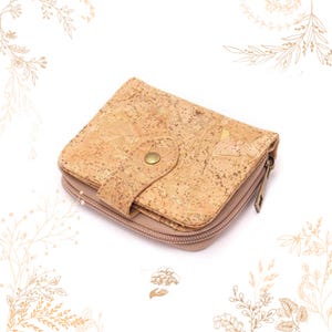 Petit portefeuille pour femme en écorce de liège. Adapté au véganisme. Boutique YOKCORK
