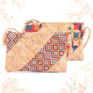 Pochette en liège adaptée au véganisme. Boutique YOK CORK