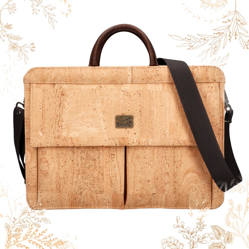 Natural cork satchel. Eco-responsible creation. Shop YOK CORK image 1