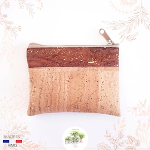 Porte-monnaie en liège. Cuir végétal. Adapté au véganisme. Artisanat français YOK CORK