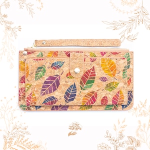 Portefeuille pochette en liège naturel. Cuir végétal vegan friendly. Boutique YOK CORK
