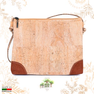 Sac en liège beige et marron. Adapté au véganisme. Boutique YOKCORK