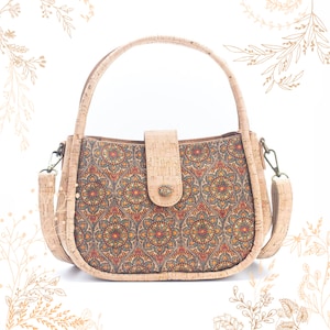 Bolsa de corcho con motivos mandala. Apto para veganos. Boutique YOK CORK
