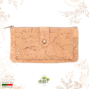 portefeuille en liège naturel. Cuir végétal. Vegan friendly. Existe en d'autres coloris. Boutique Yok Cork