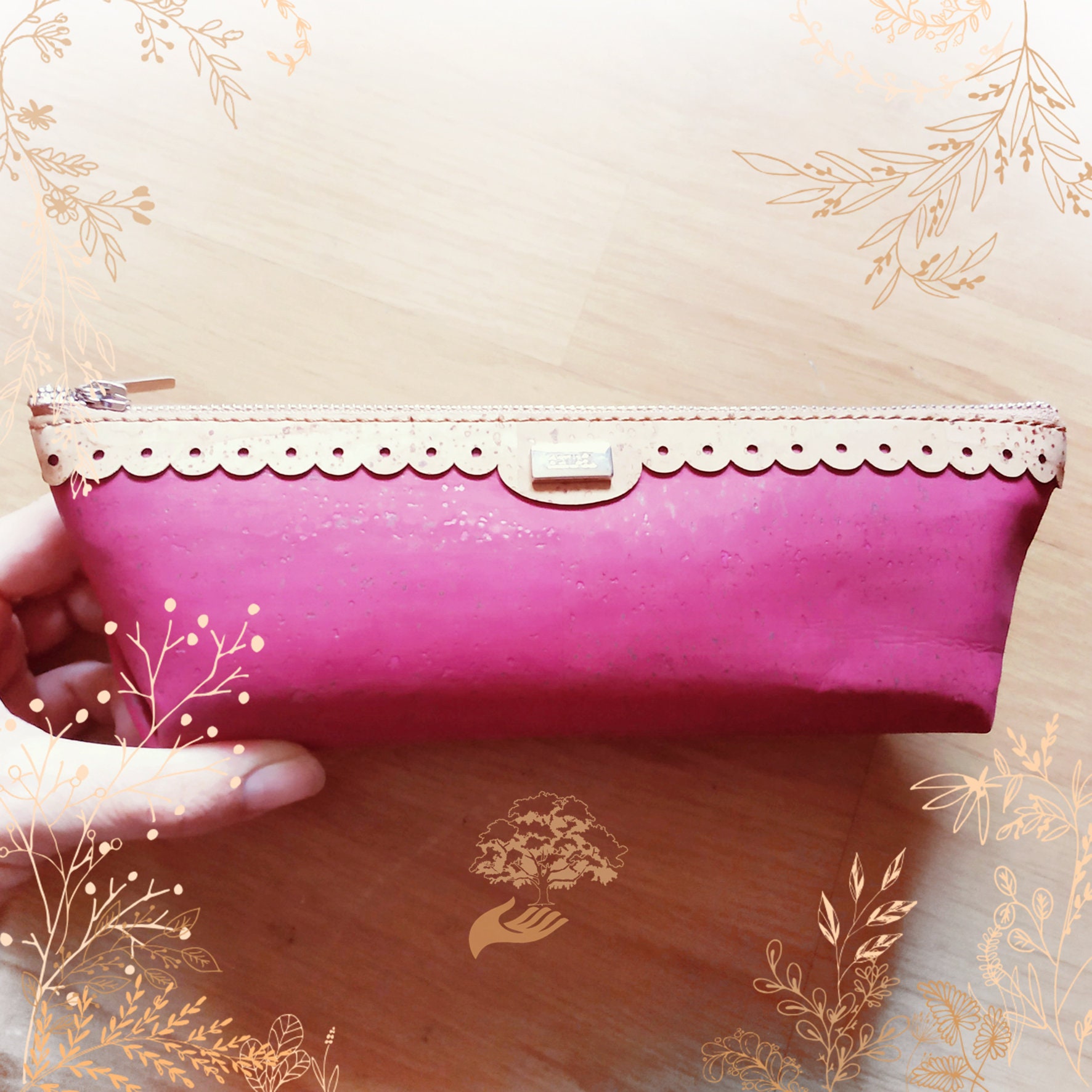 Trousse en Écorce de Liège. Adapté Au Véganisme. Boutique Yok Cork