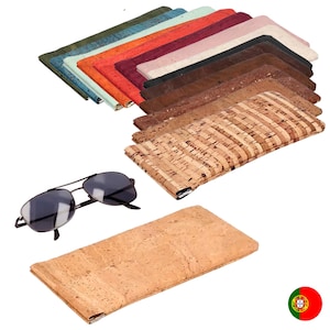 Etuis à lunettes souple en tissu de liège. Couleur au choix. Boutique YOK CORK