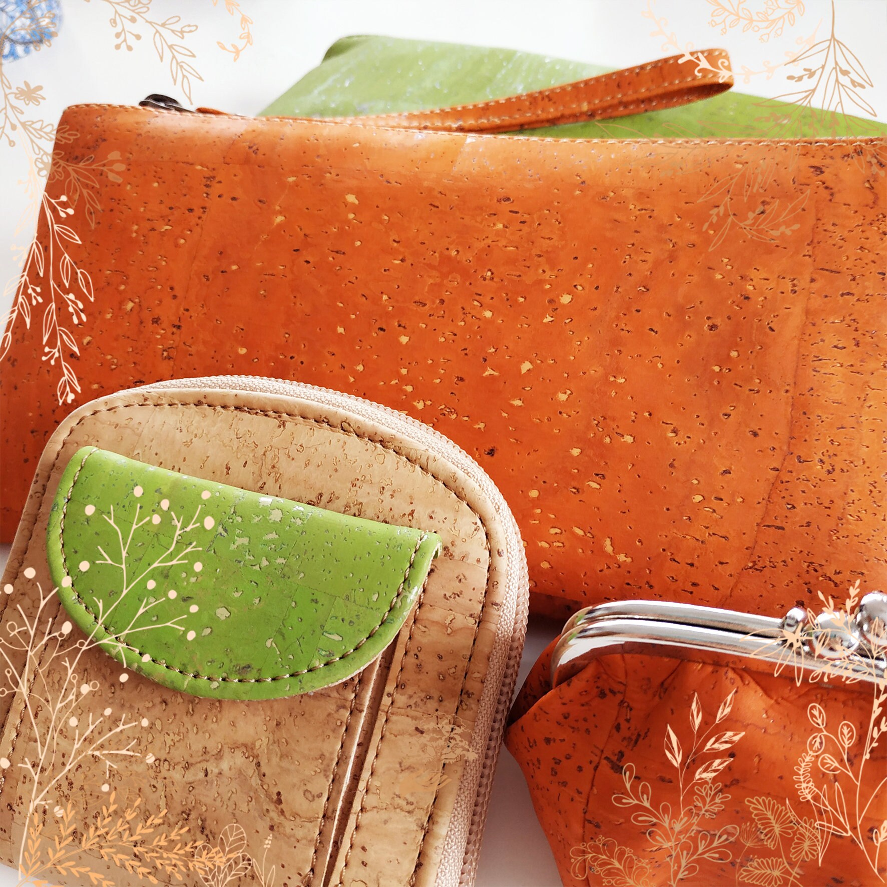 Artelusa Vibrant Orange and Cork Backpack Richmond Multipocket Backpack in Atomic Orange – ORI London main image 2