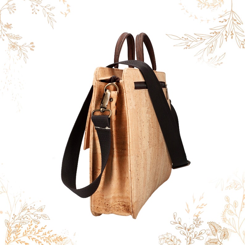 Natural cork satchel. Eco-responsible creation. Shop YOK CORK image 4