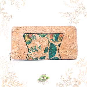 Portefeuille femme en écorce de liège. Adapté au véganisme. Boutique YOK CORK