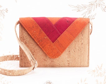 ARTELUSA orange cork bag. Suitable for veganism. Shop Yok Cork.