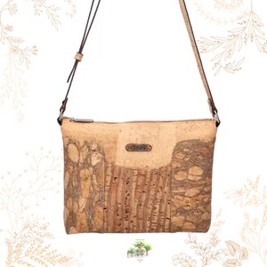 Sac beige en tissu de liège. Adapté au véganisme. YOKCORK