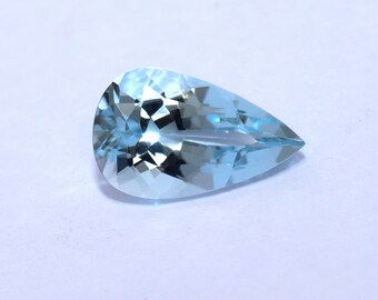 Aquamarine pear shape pair Size 10x7 mm 3.70 Carat AAA Quality VVS Clarity loose Aquamarine pear
